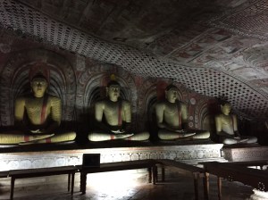 Buddha statues carved out of brick and clay.