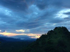 Sundown over Matale plains - centre of Sri Lanka.